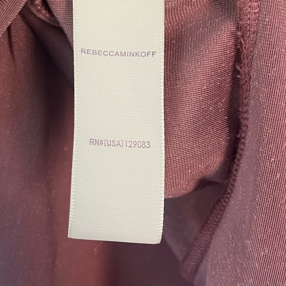 Rebecca Minkoff Tiffany Mauve Velvet Ruffle Hem Sleeveless Sheath Dress - Picture 9 of 9